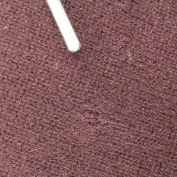 Polo Ralph Lauren Cashmere V Neck Sweater Burgundy Cabernet  XL48"  tags&repairs - Picture 5 of 7